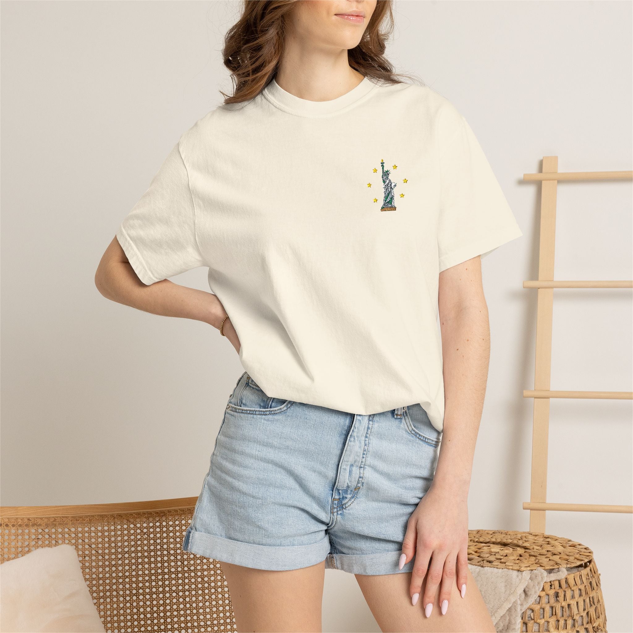 Give me Liberty - Embroidered T-Shirt
