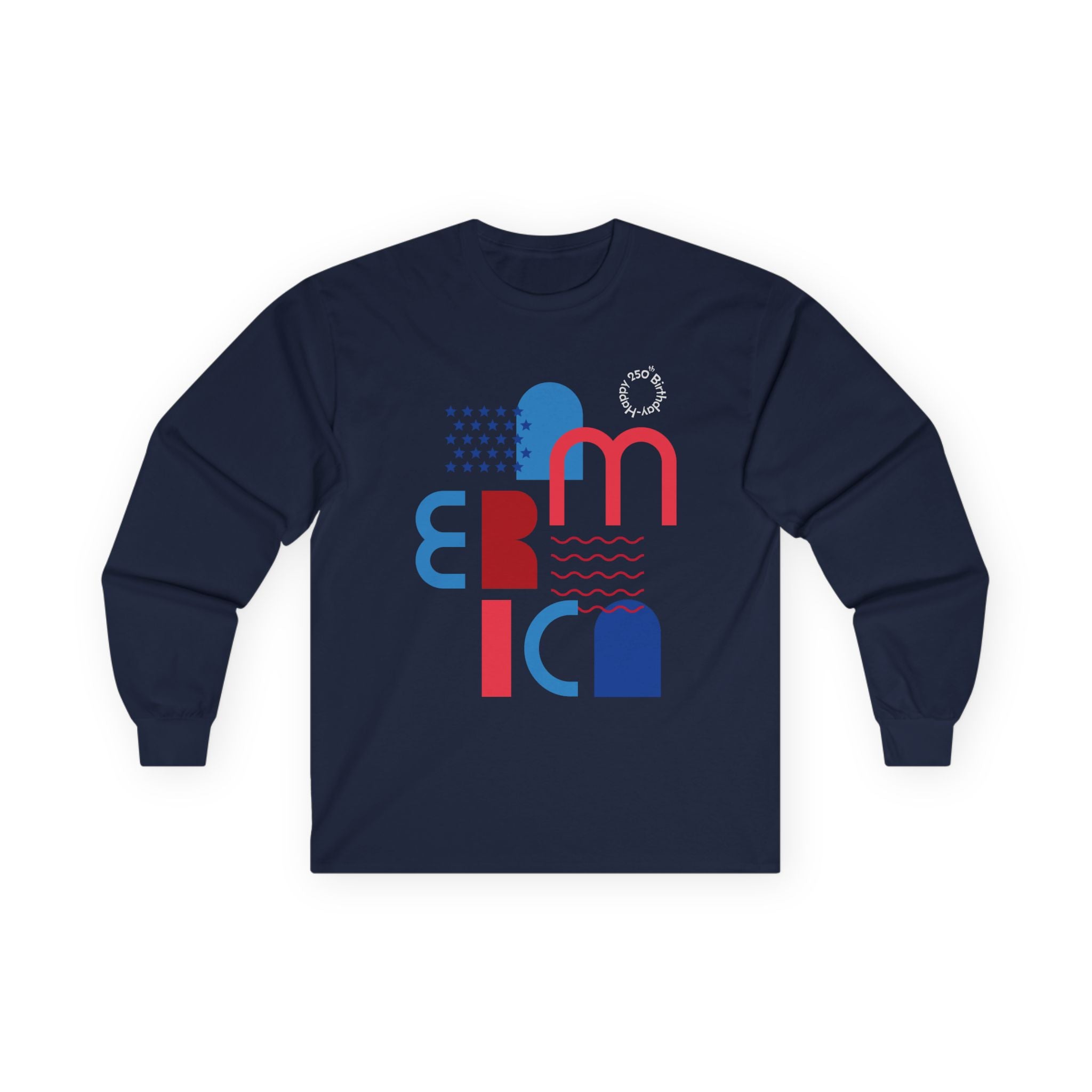 America Abstract Long Sleeve Tee