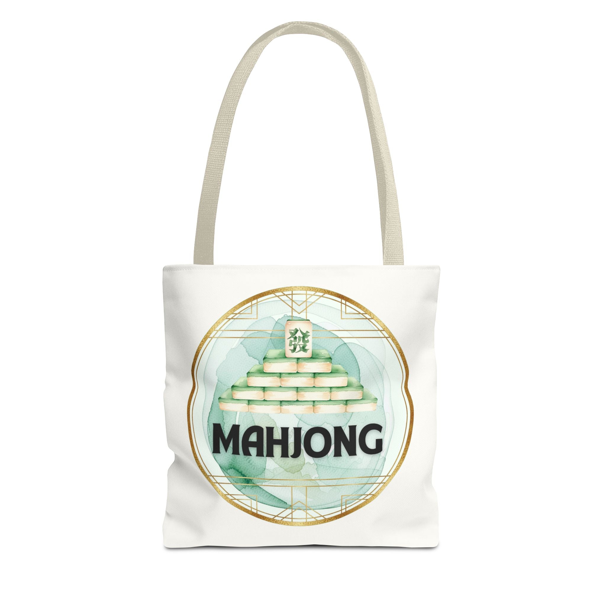 Mahjong Tote Bag — Mahjong Tile Pyramid Canvas Tote for Game Lovers