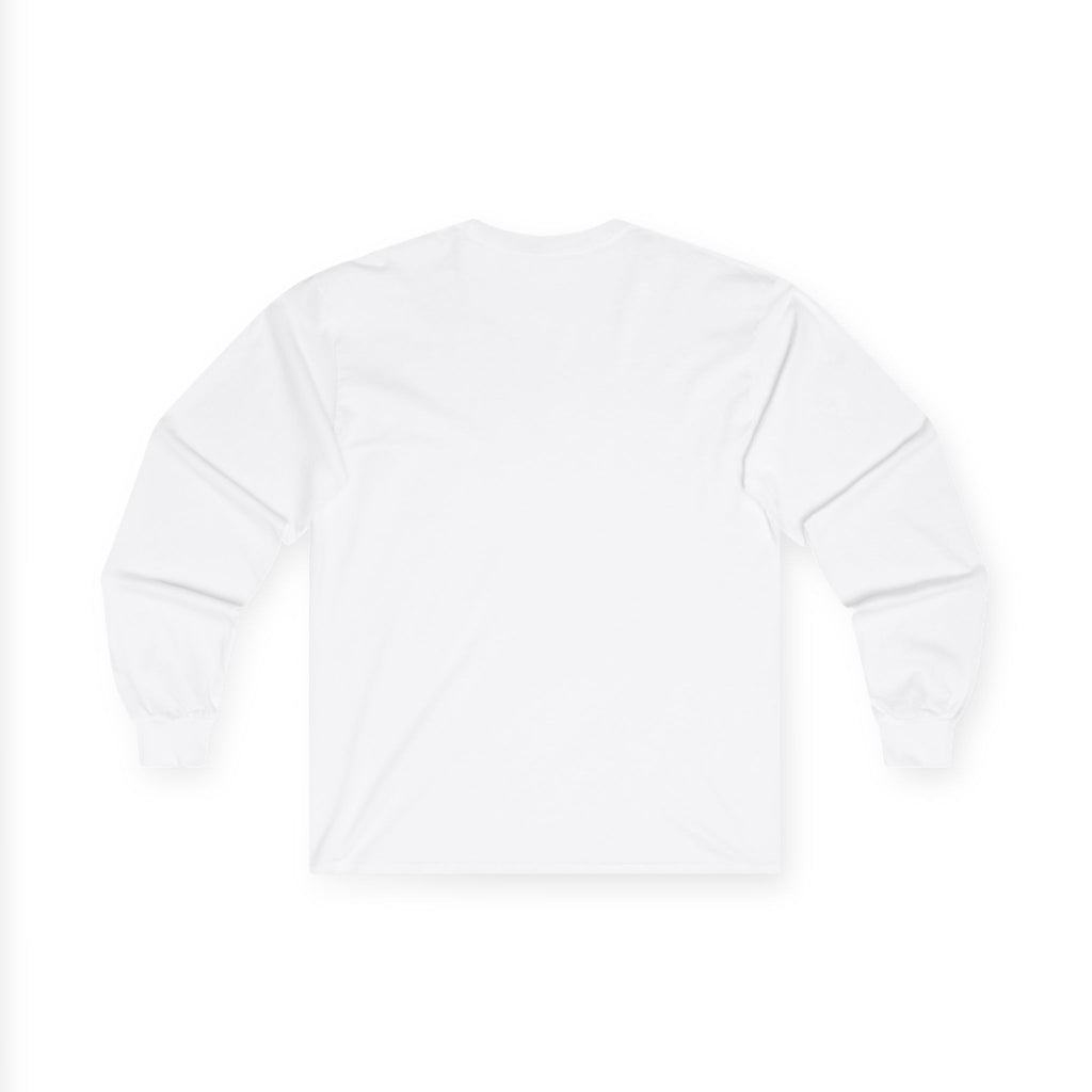 America Minimalist Long Sleeve Tee — Red & Blue Geometric Design