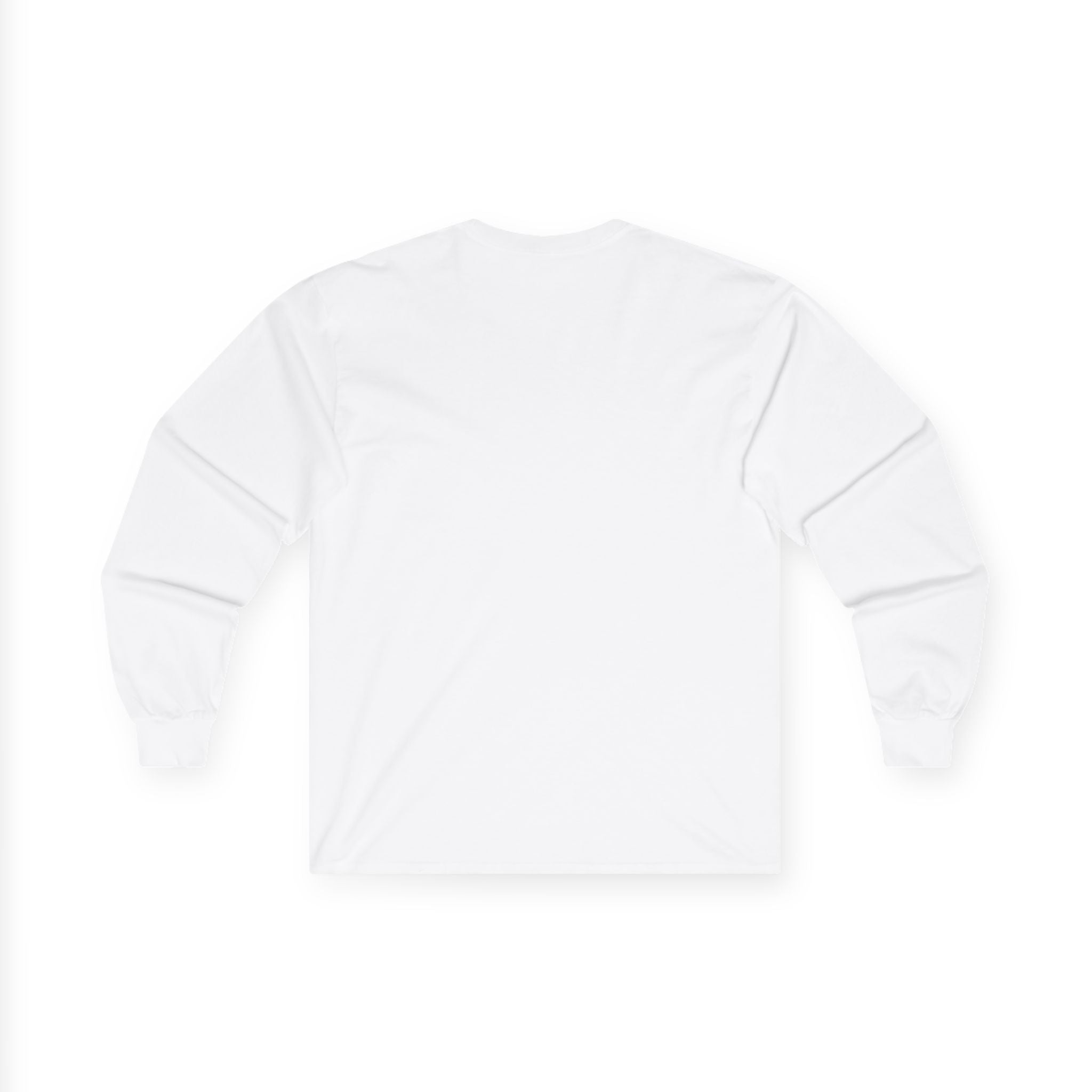 America Minimalist Long Sleeve Tee — Red & Blue Geometric Design