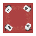 Mahjong Tile Red Tablecloth - Chinese New Year Decorative Table Cover