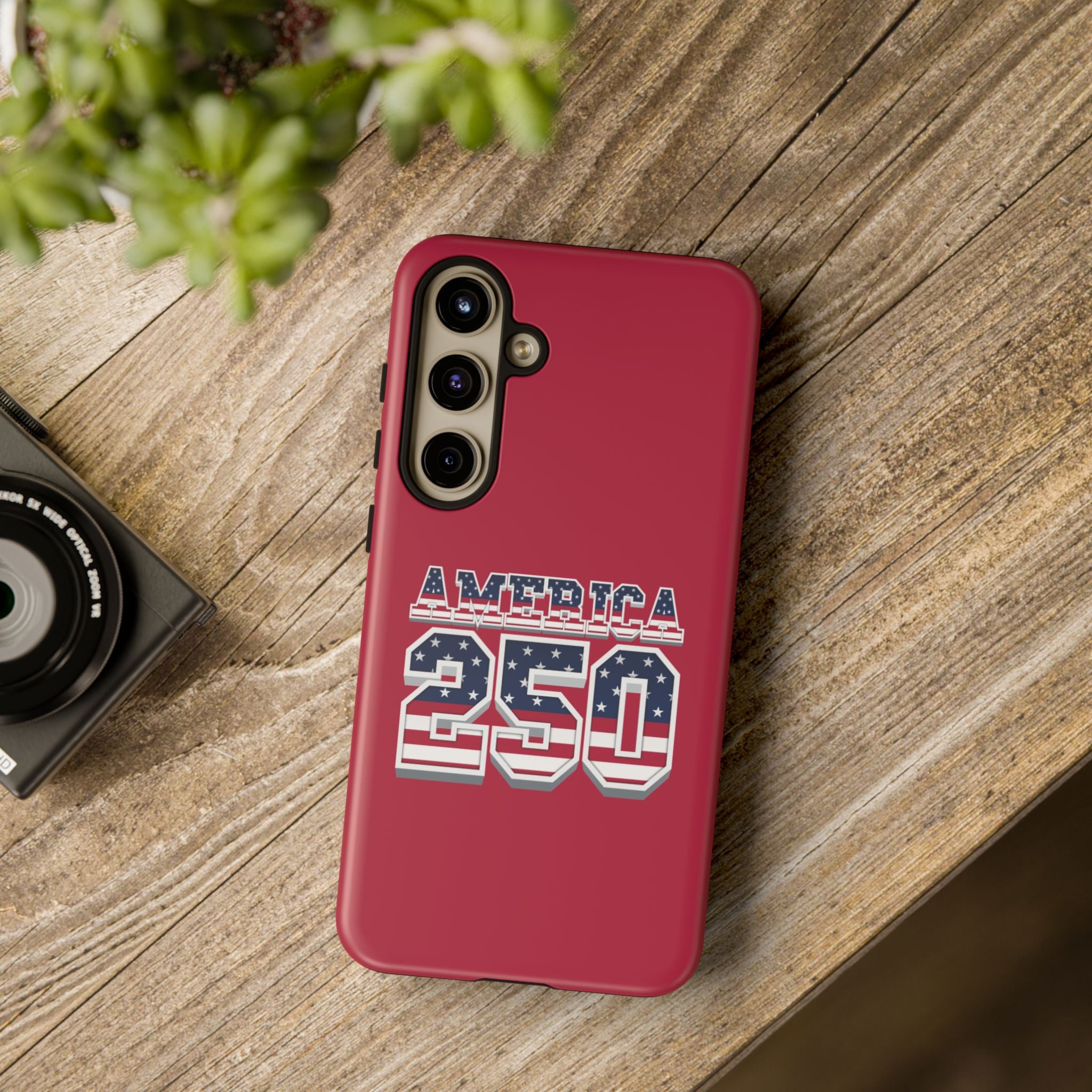 RED America250 Phone Case — Patriotic USA Flag Design