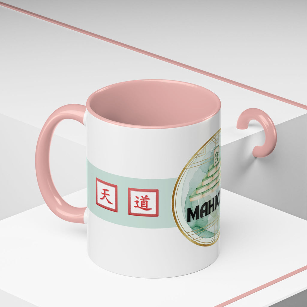 Mahjong Accent Coffee Mug – Ceramic Game Night Mug with Mahjong Tile Design (11/15oz)
