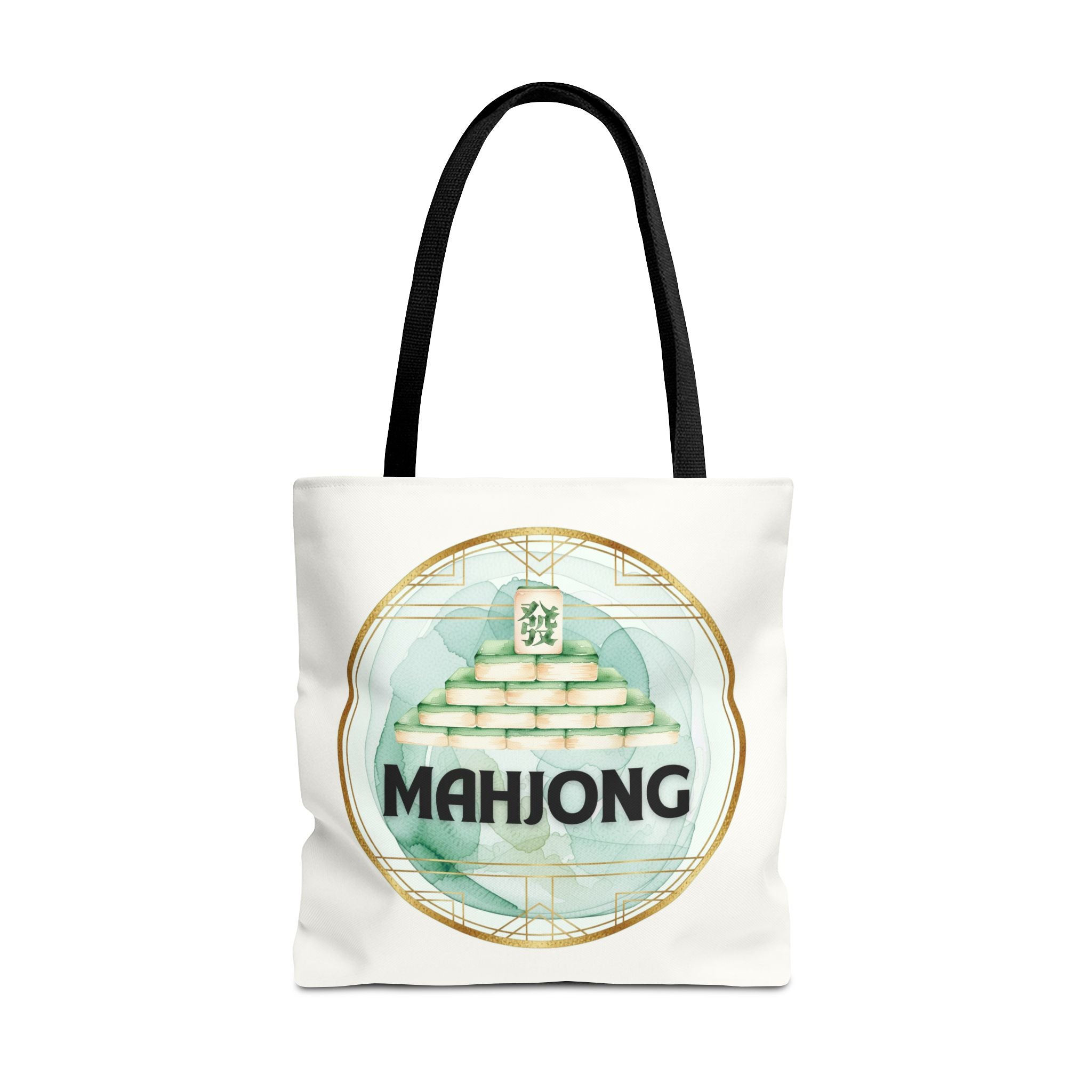 Mahjong Tote Bag — Mahjong Tile Pyramid Canvas Tote for Game Lovers
