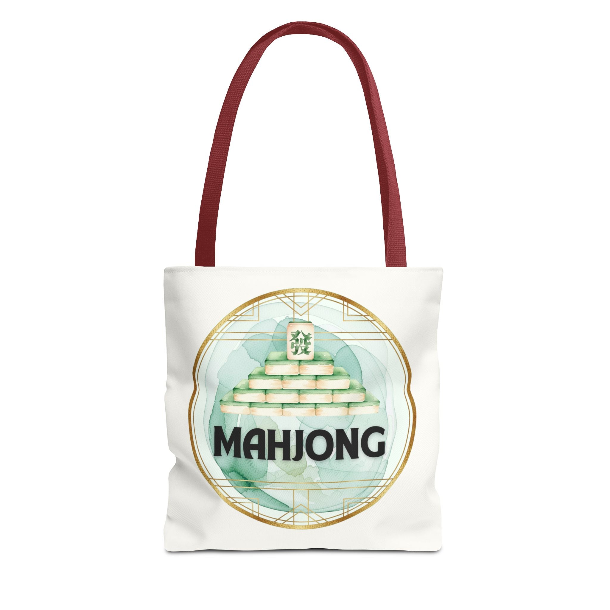 Mahjong Tote Bag — Mahjong Tile Pyramid Canvas Tote for Game Lovers