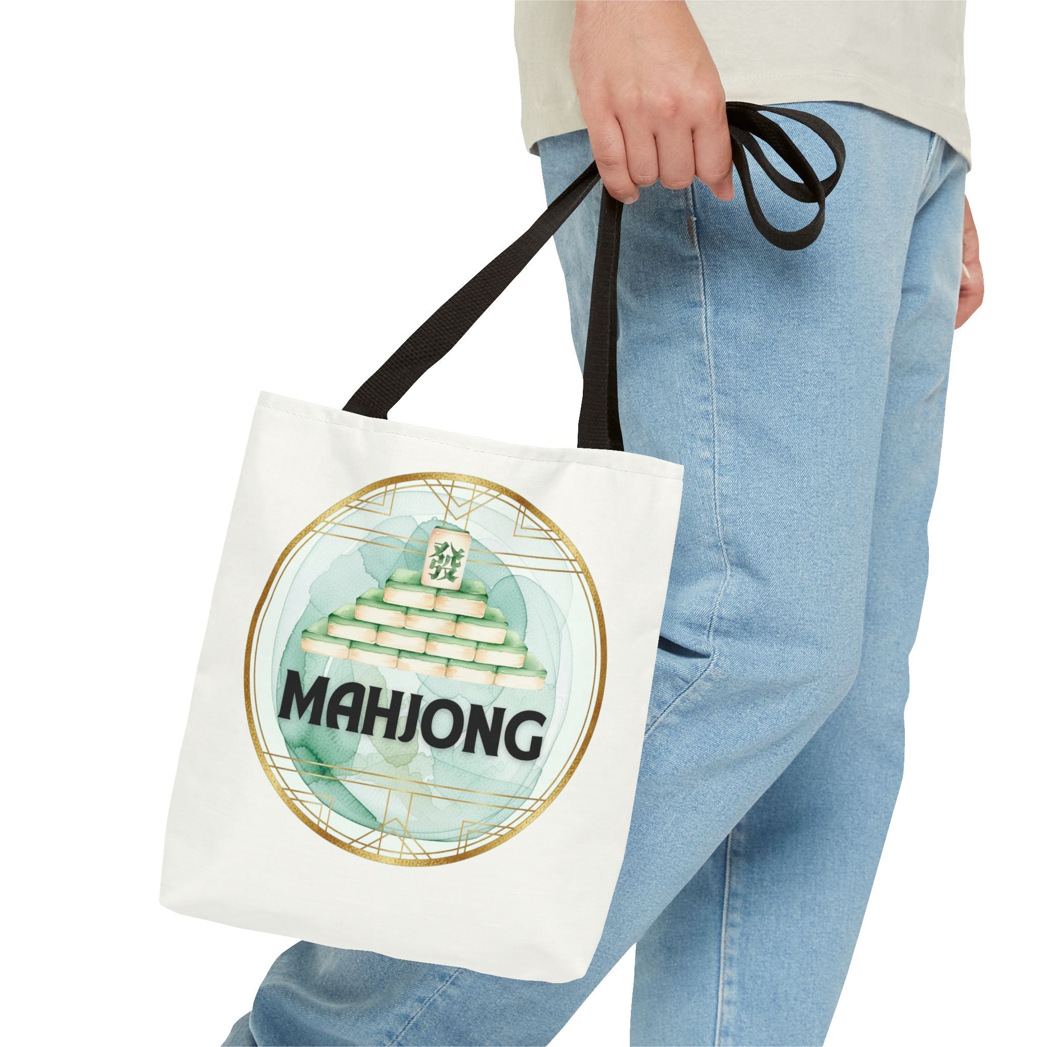 Mahjong Tote Bag — Mahjong Tile Pyramid Canvas Tote for Game Lovers