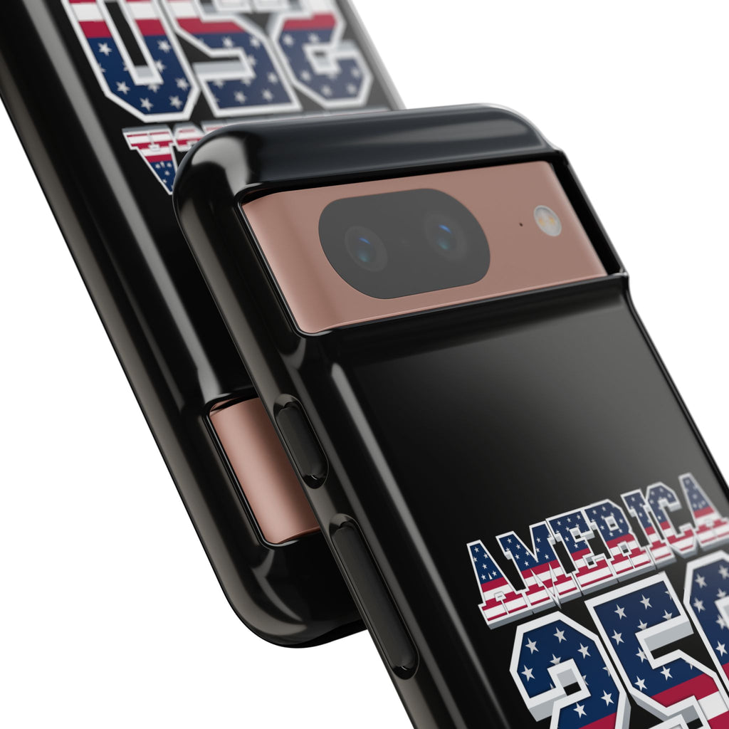 BLACK America250 Phone Case — Patriotic USA Flag Design