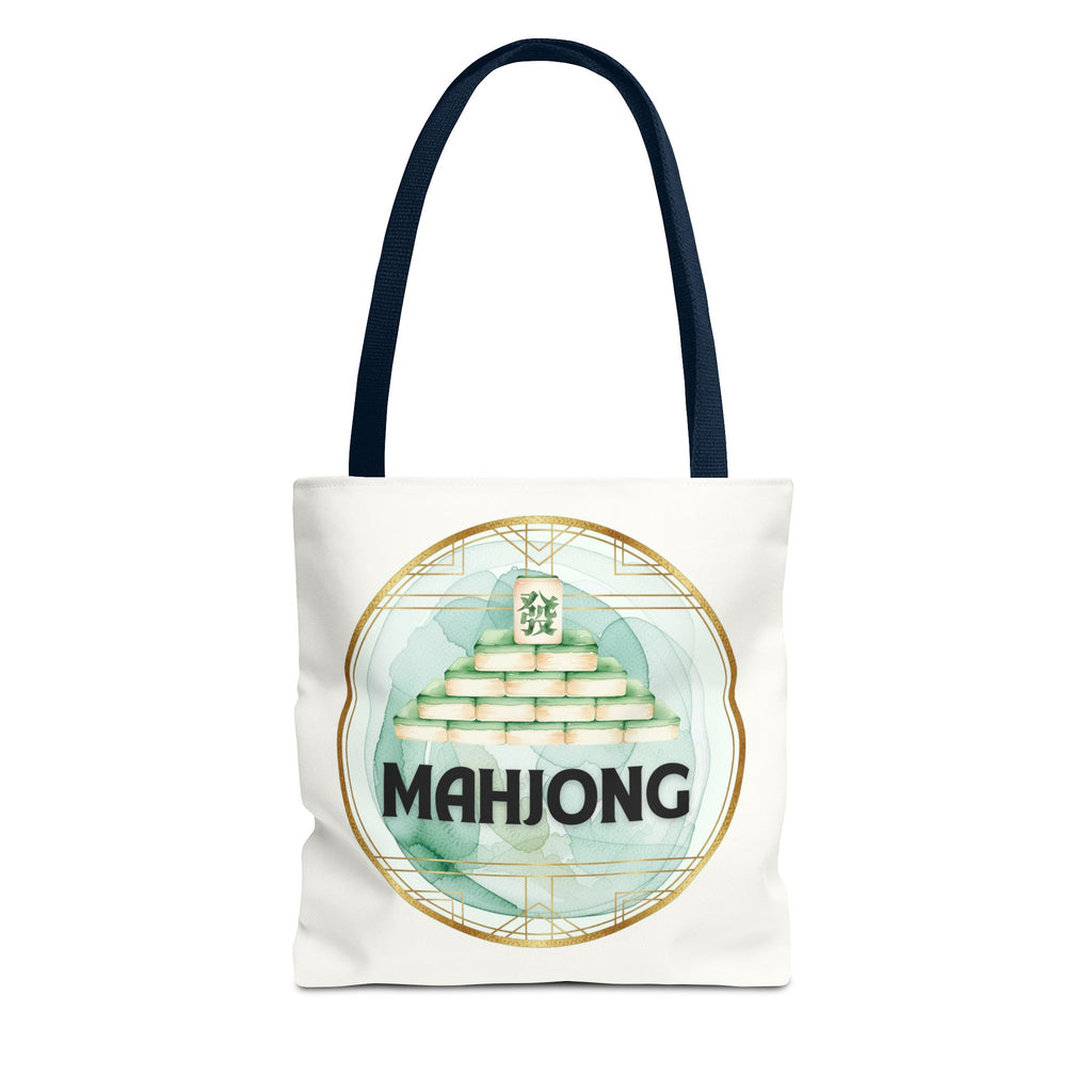 Mahjong Tote Bag — Mahjong Tile Pyramid Canvas Tote for Game Lovers