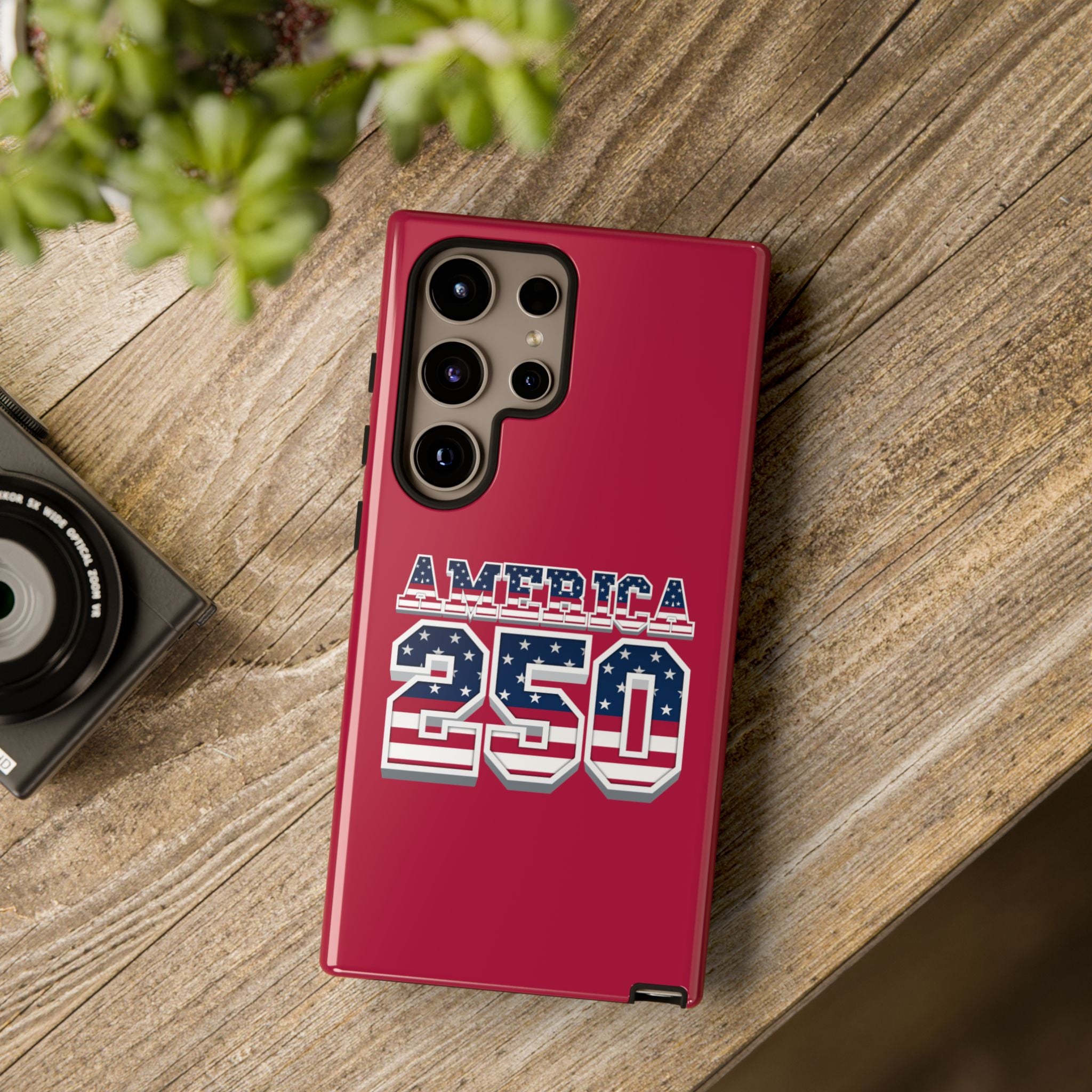 RED America250 Phone Case — Patriotic USA Flag Design