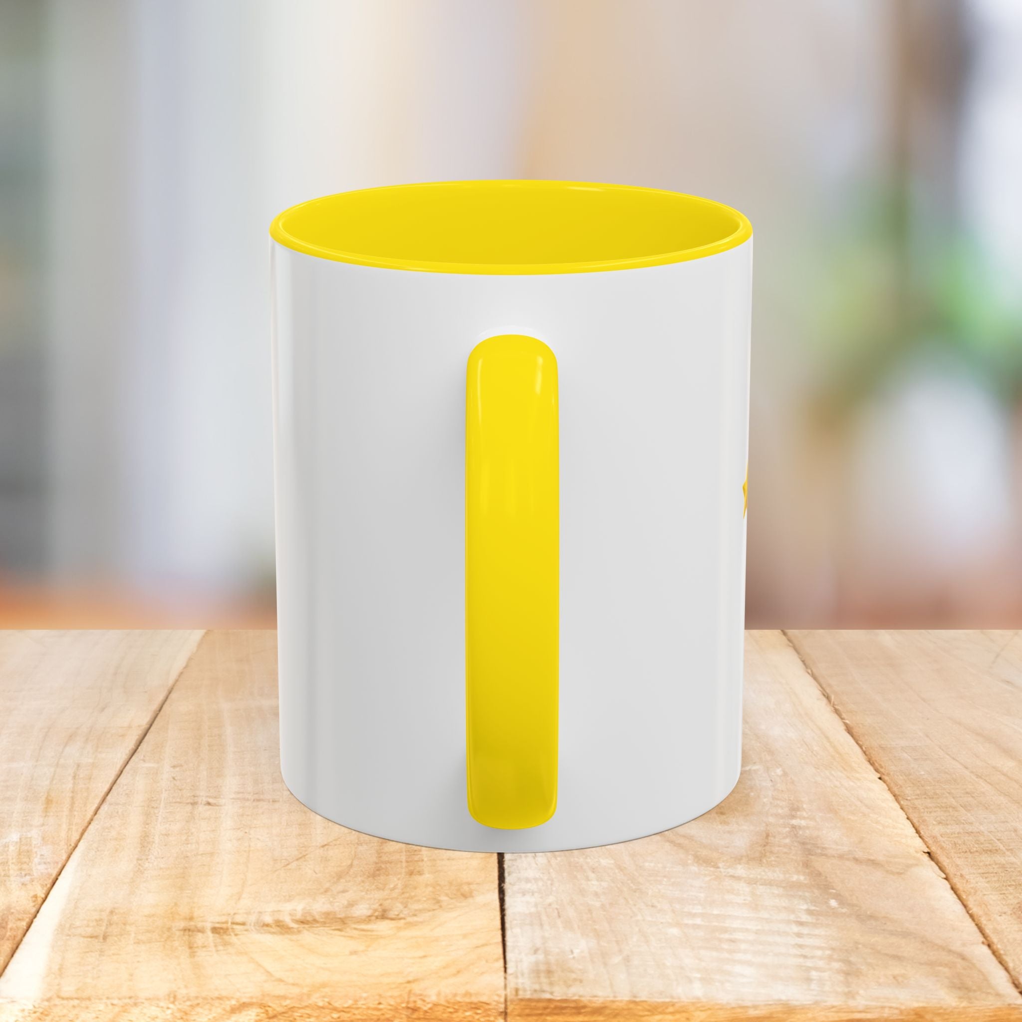 Mahjong Accent Coffee Mug — Retro Sun & Wave Mahjong Tiles Design (11/15oz)