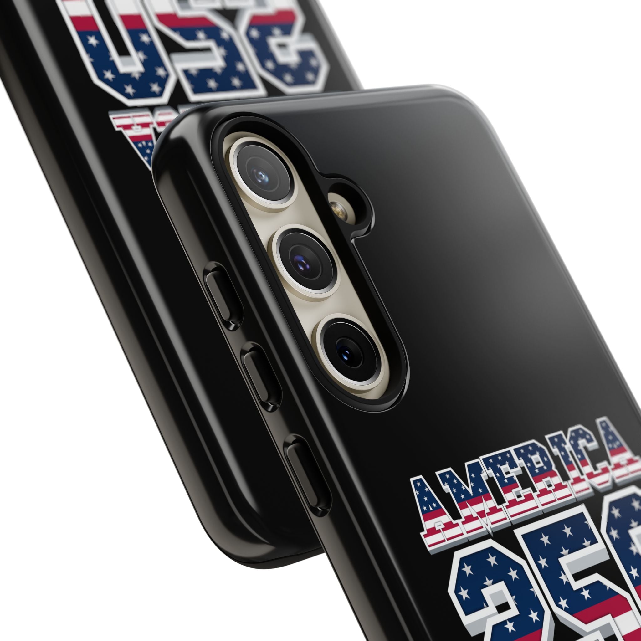 BLACK America250 Phone Case — Patriotic USA Flag Design