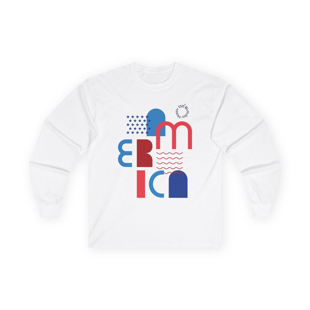 America Abstract Long Sleeve Tee