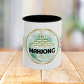 Mahjong Accent Coffee Mug – Ceramic Game Night Mug with Mahjong Tile Design (11/15oz)