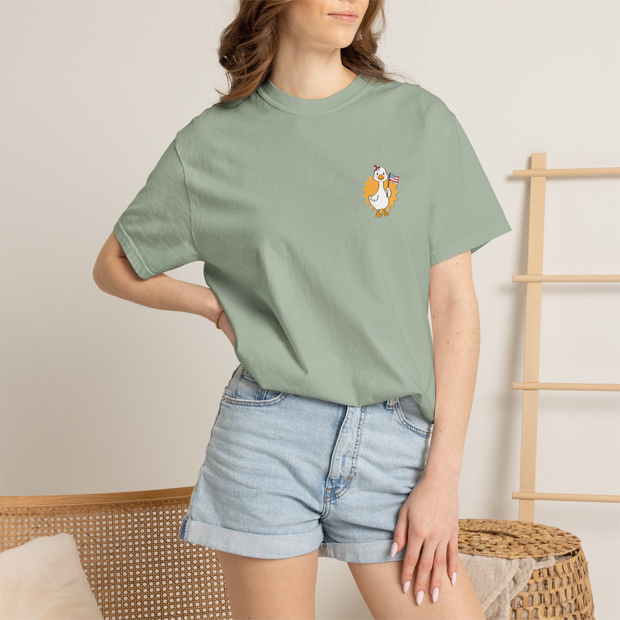 Yellow Patriot Duck Graphic Tee