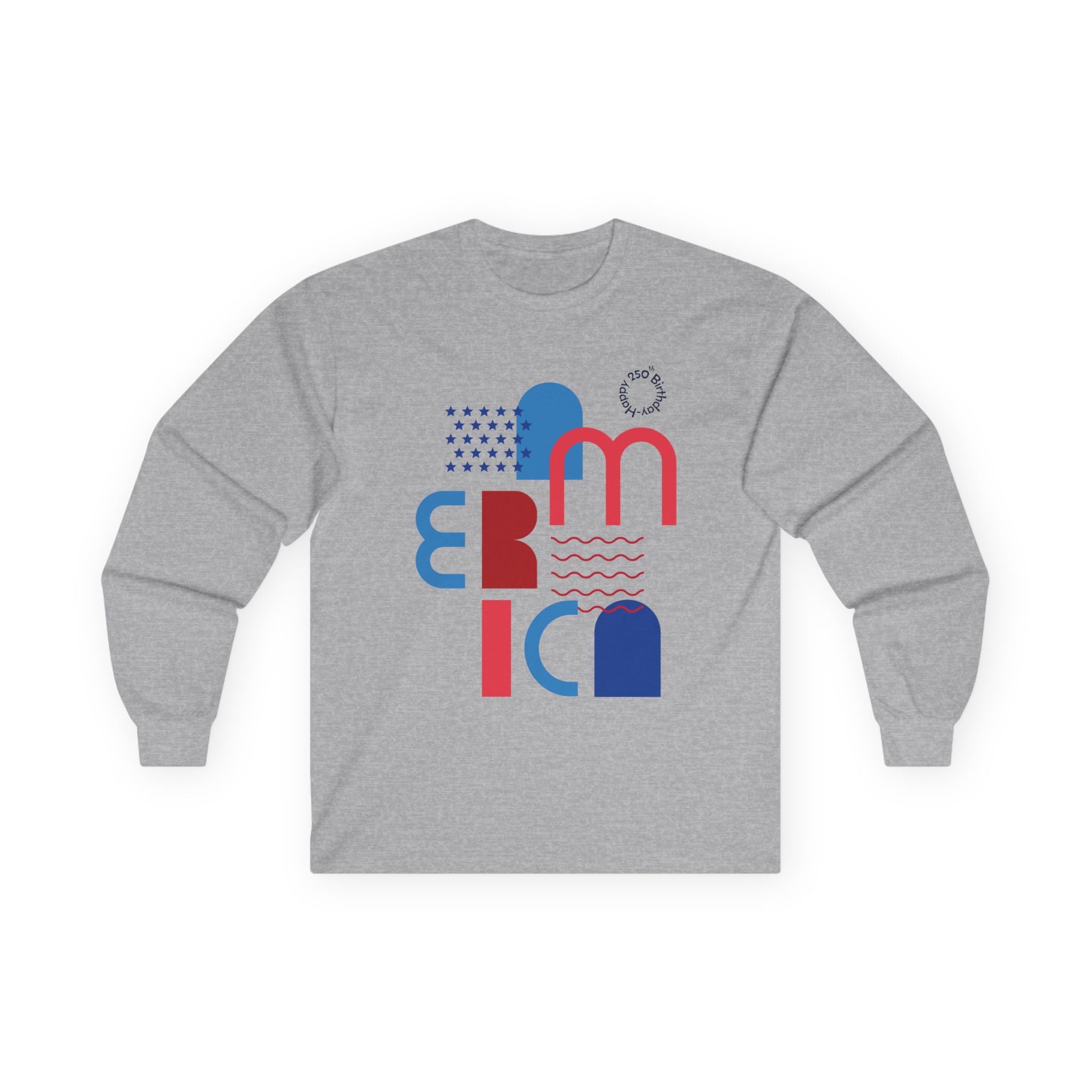 America Abstract Long Sleeve Tee