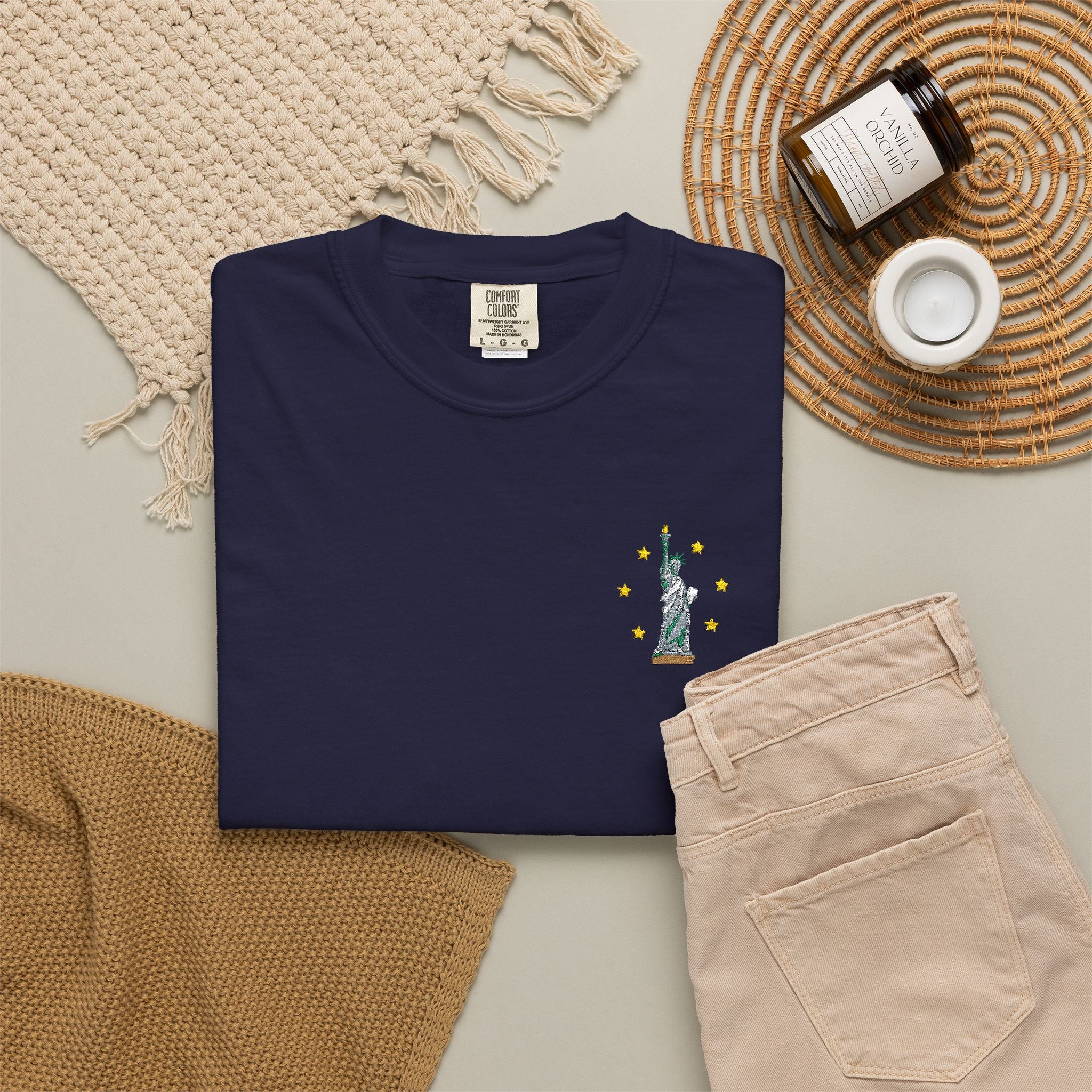 Give me Liberty - Embroidered T-Shirt