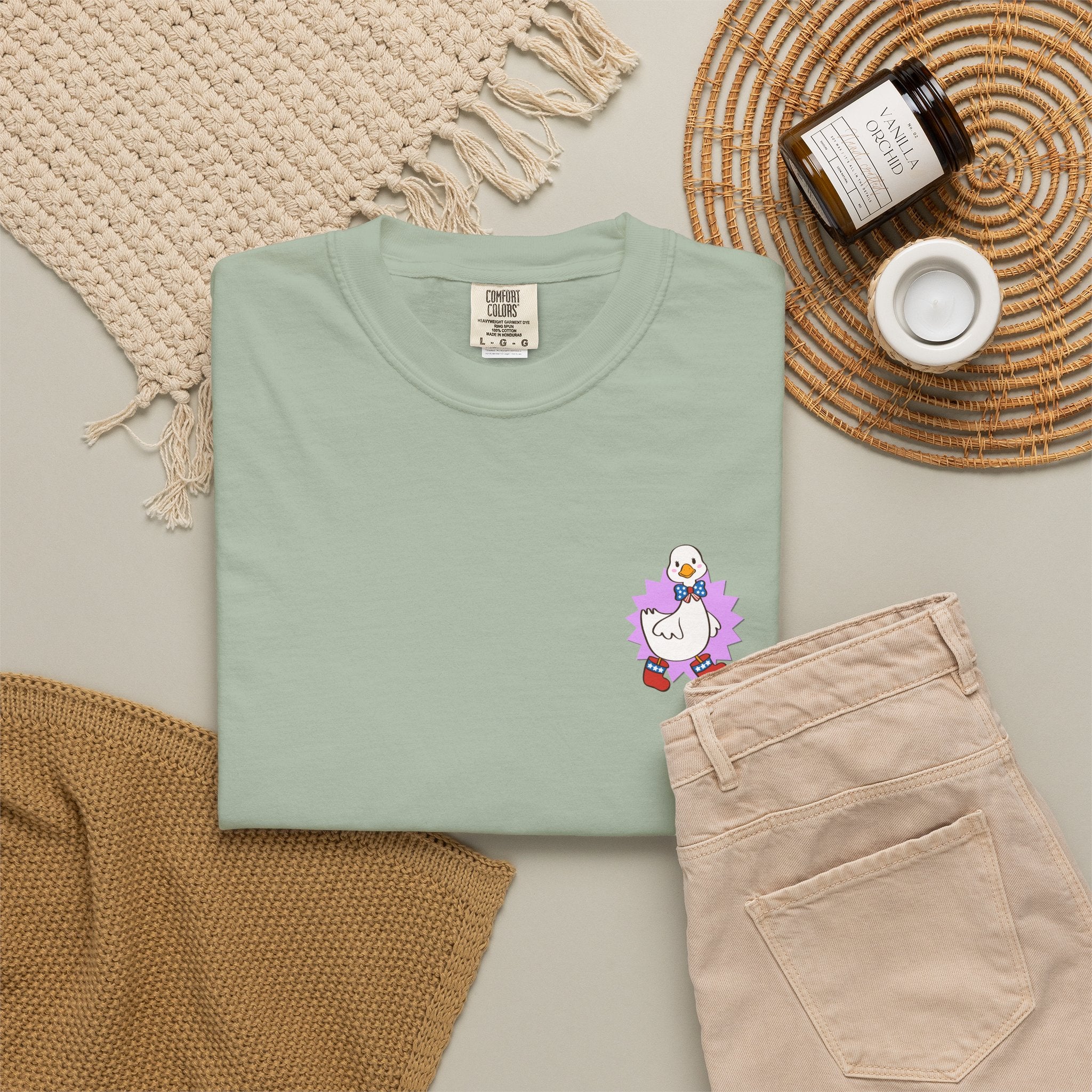 Lilac Patriot Duck Graphic Tee