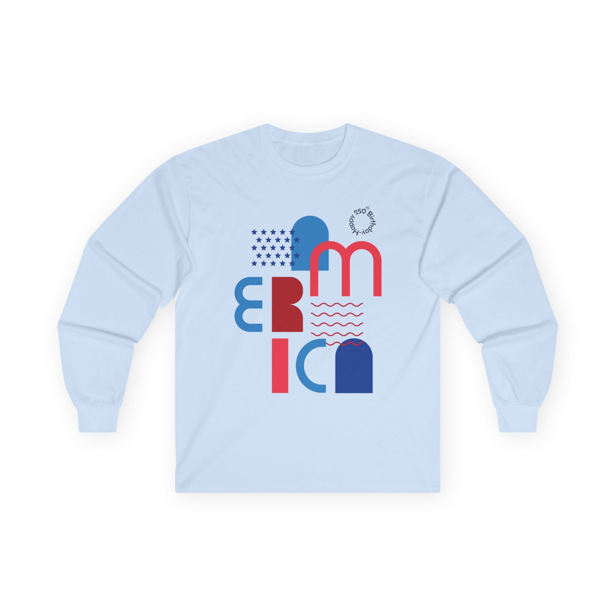 America Abstract Long Sleeve Tee