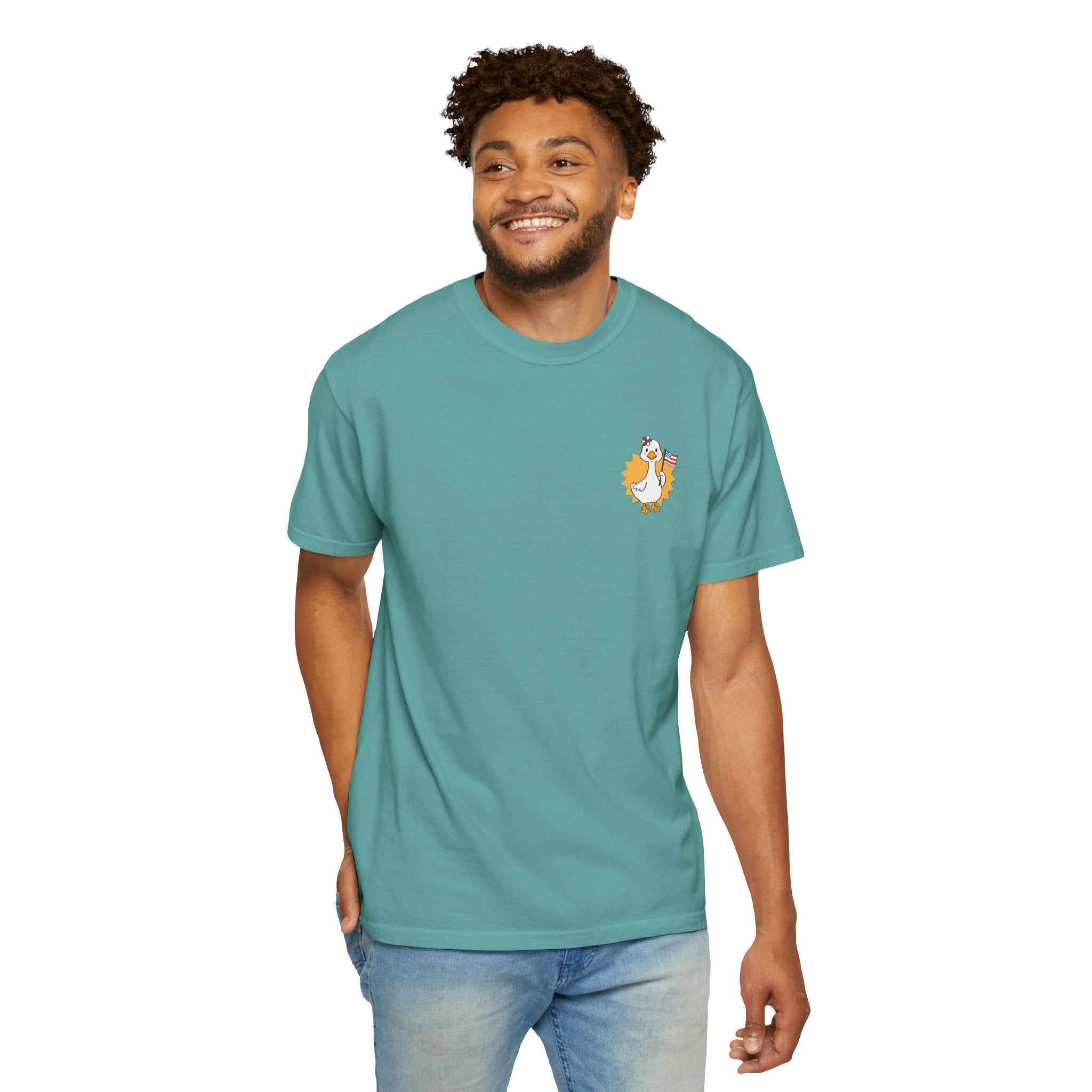 Yellow Patriot Duck Graphic Tee