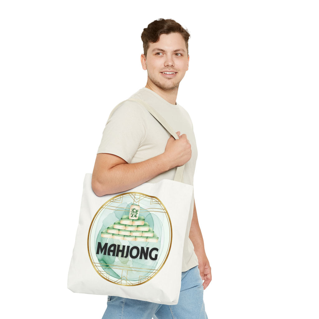 Mahjong Tote Bag — Mahjong Tile Pyramid Canvas Tote for Game Lovers