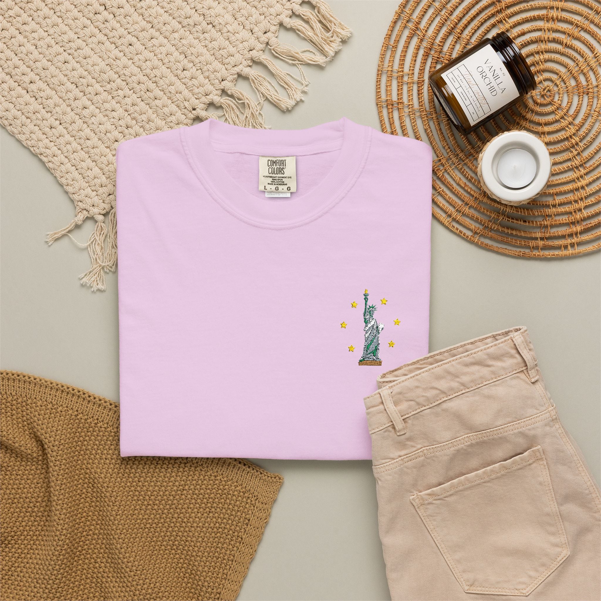 Give me Liberty - Embroidered T-Shirt