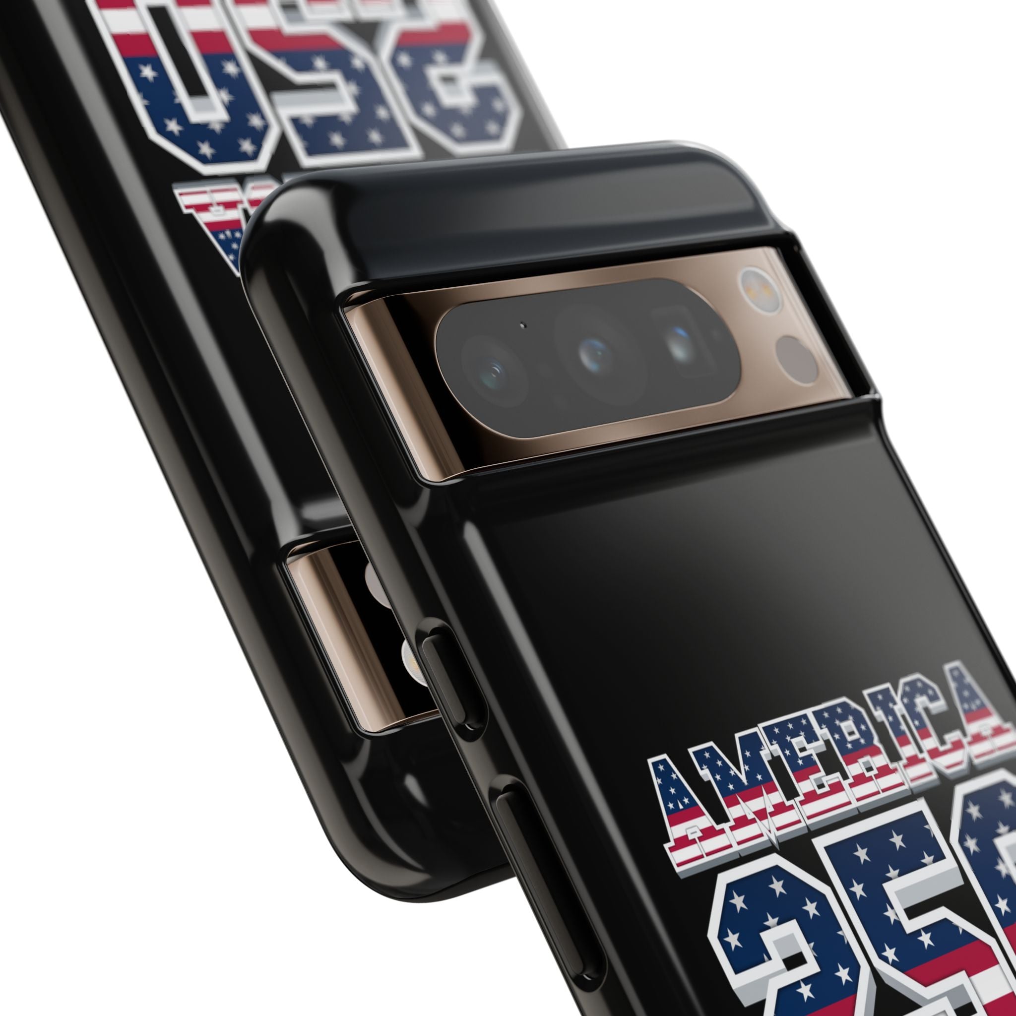 BLACK America250 Phone Case — Patriotic USA Flag Design