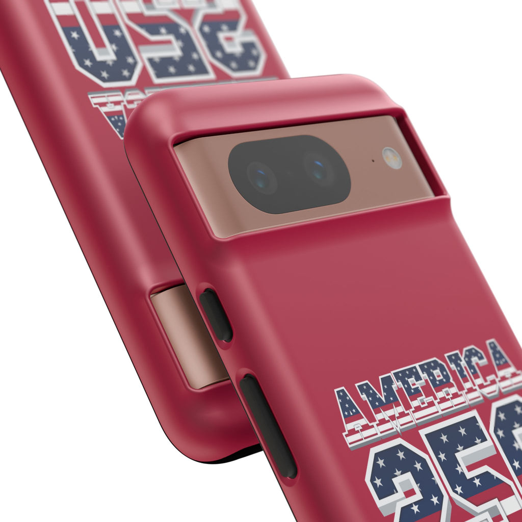 RED America250 Phone Case — Patriotic USA Flag Design