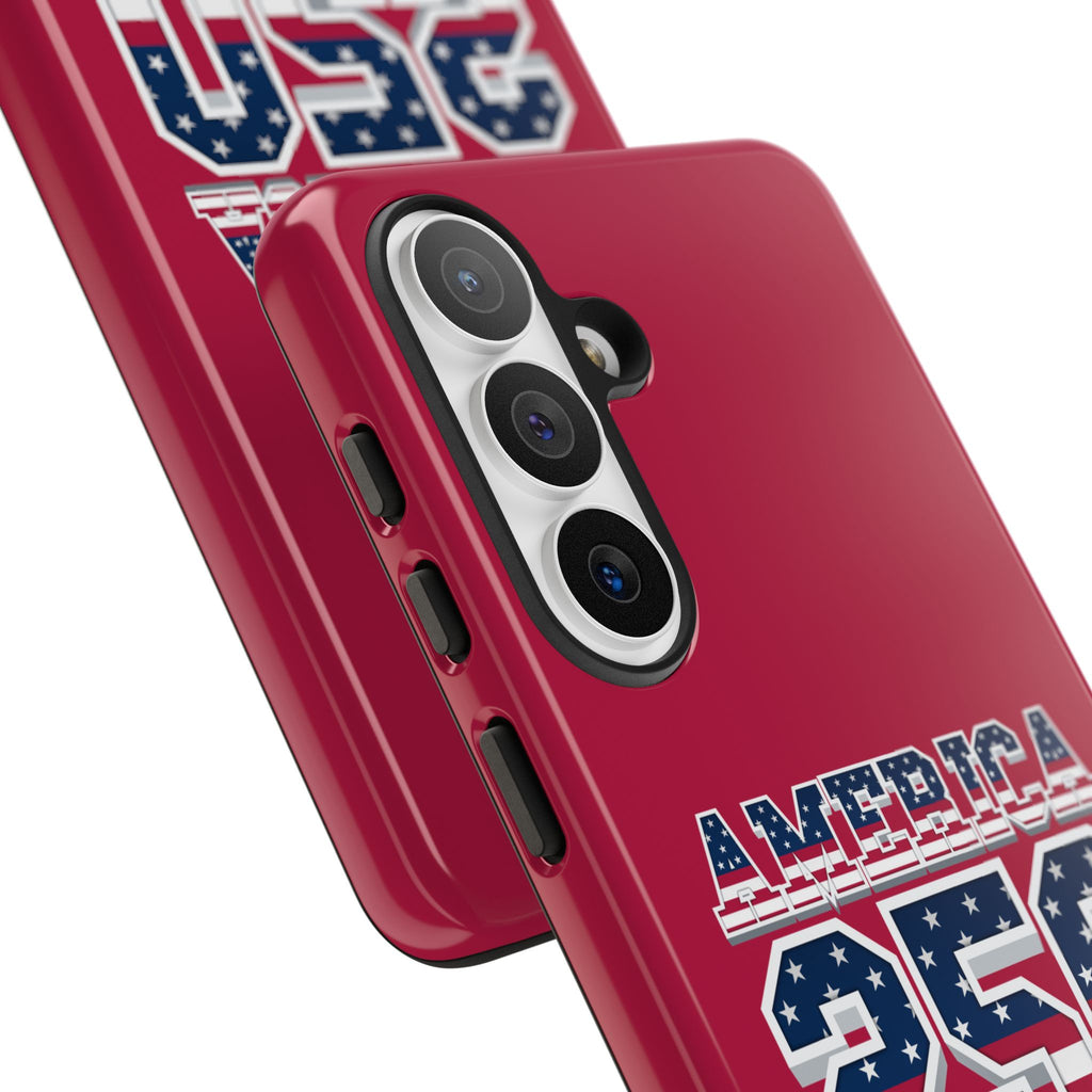 RED America250 Phone Case — Patriotic USA Flag Design