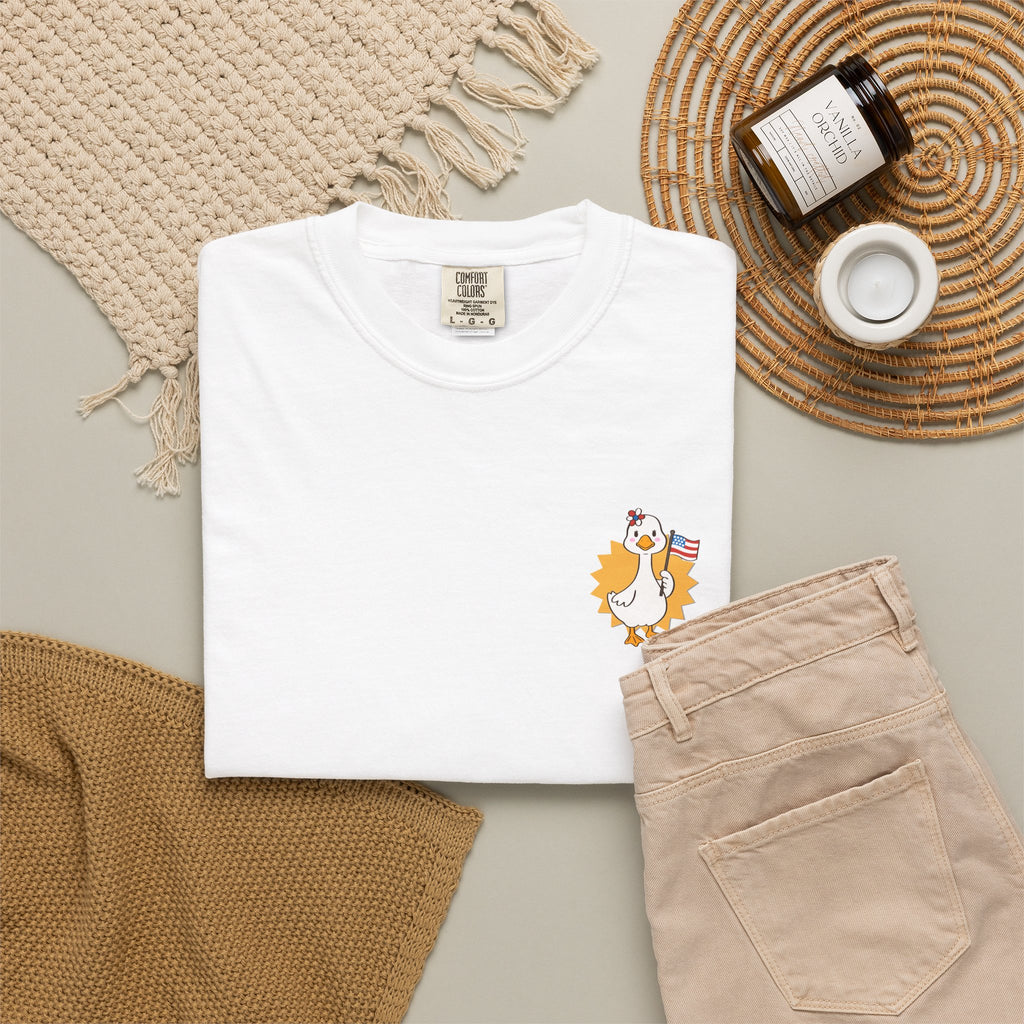 Yellow Patriot Duck Graphic Tee