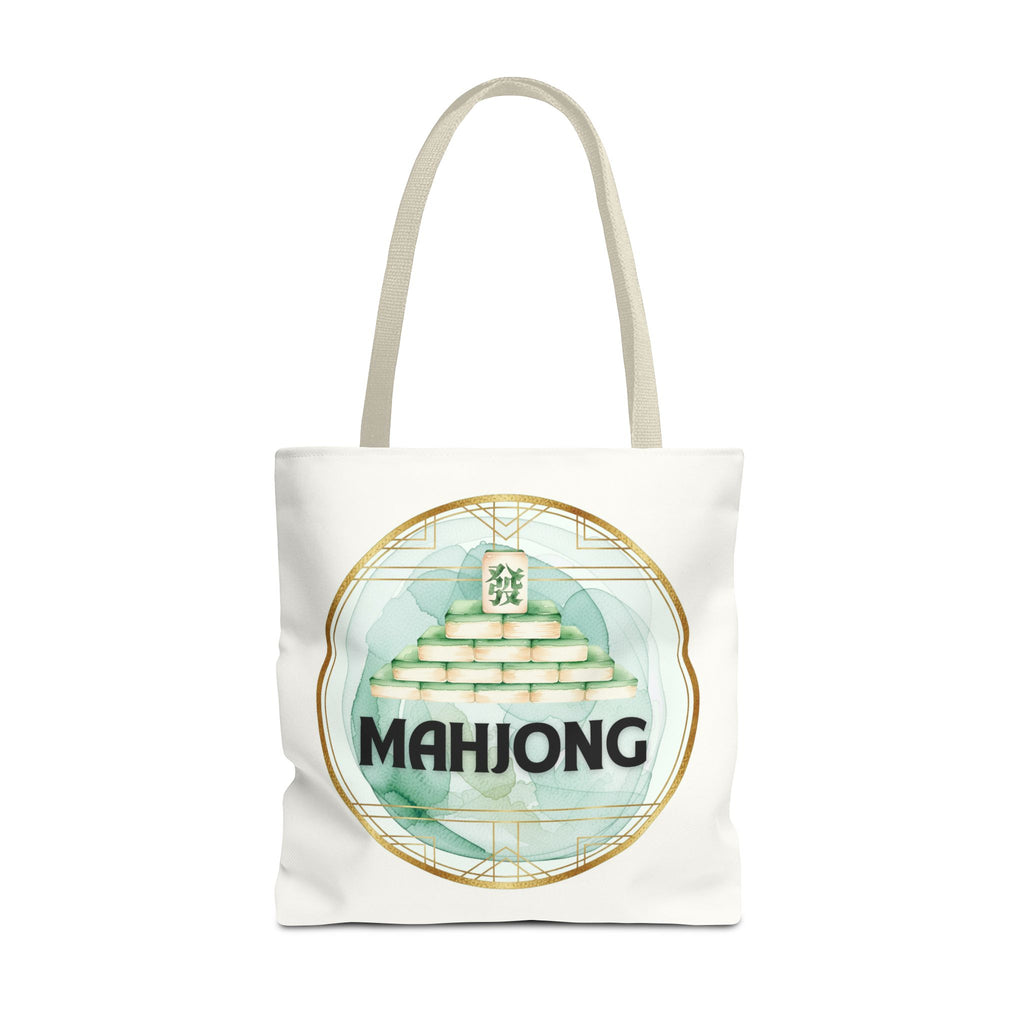 Mahjong Tote Bag — Mahjong Tile Pyramid Canvas Tote for Game Lovers