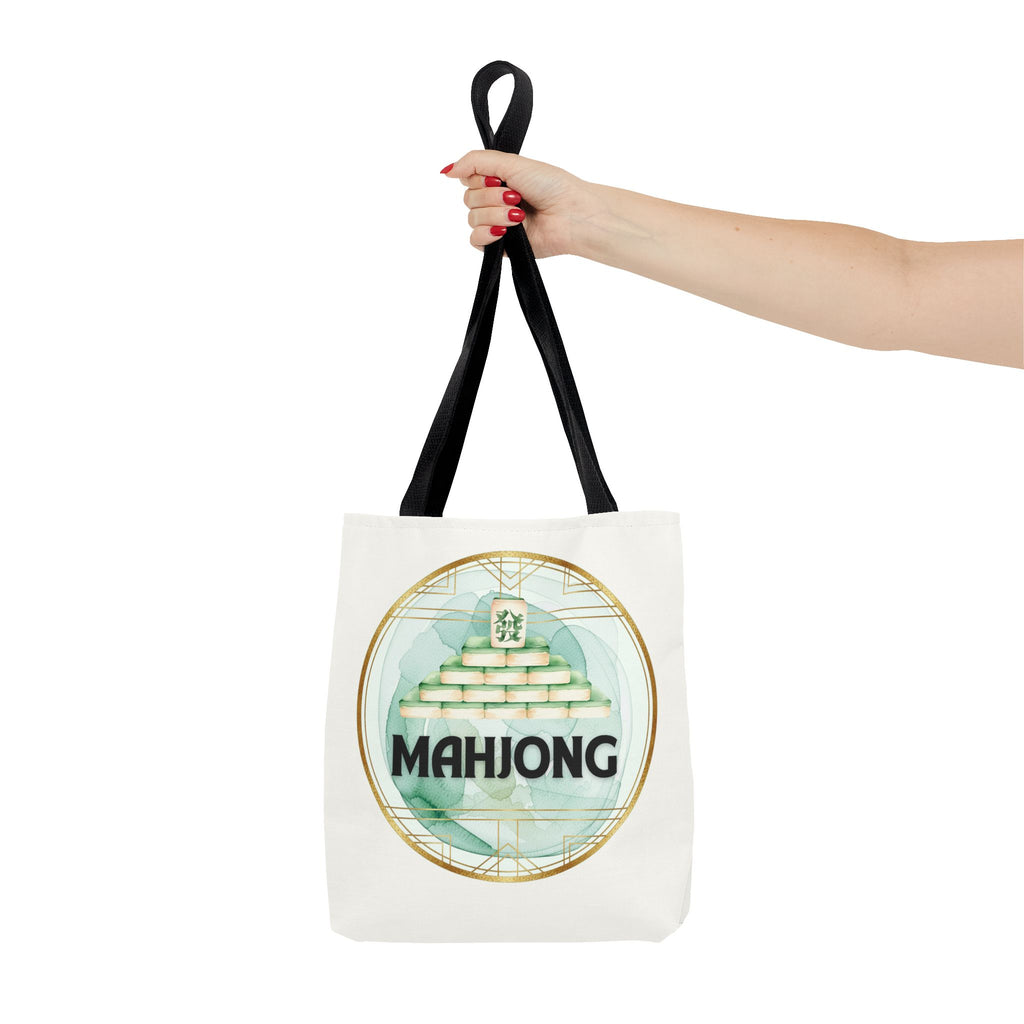 Mahjong Tote Bag — Mahjong Tile Pyramid Canvas Tote for Game Lovers
