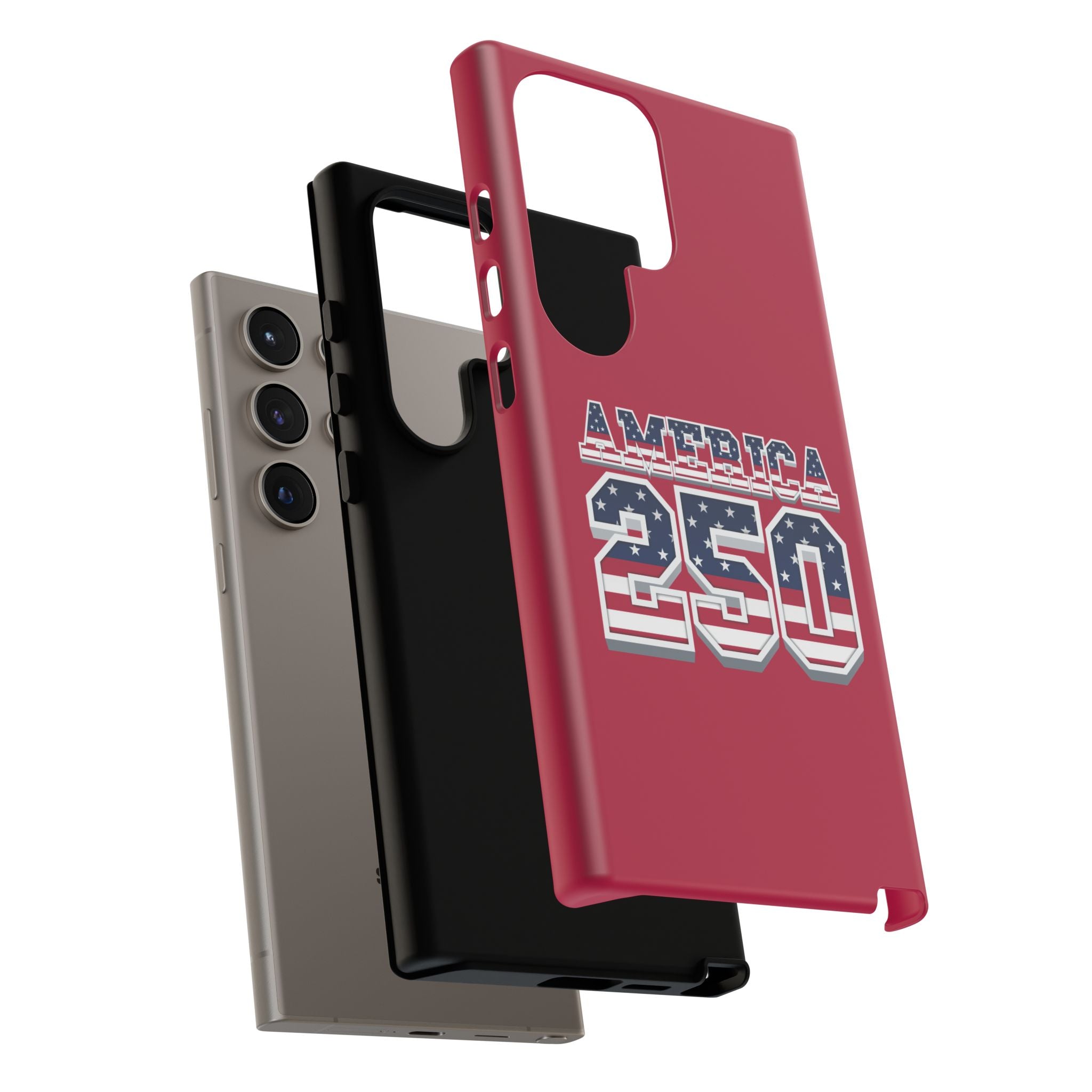 RED America250 Phone Case — Patriotic USA Flag Design
