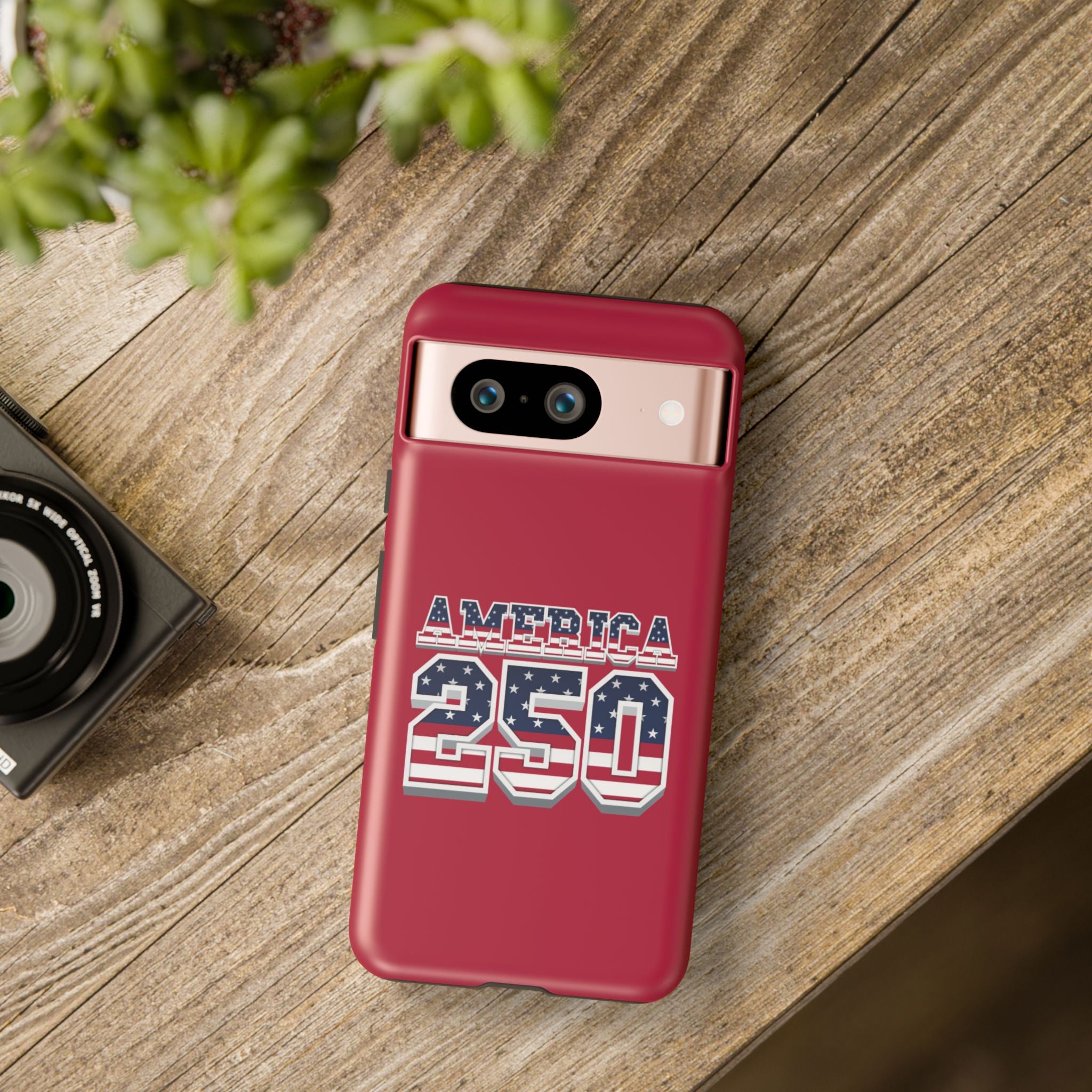RED America250 Phone Case — Patriotic USA Flag Design