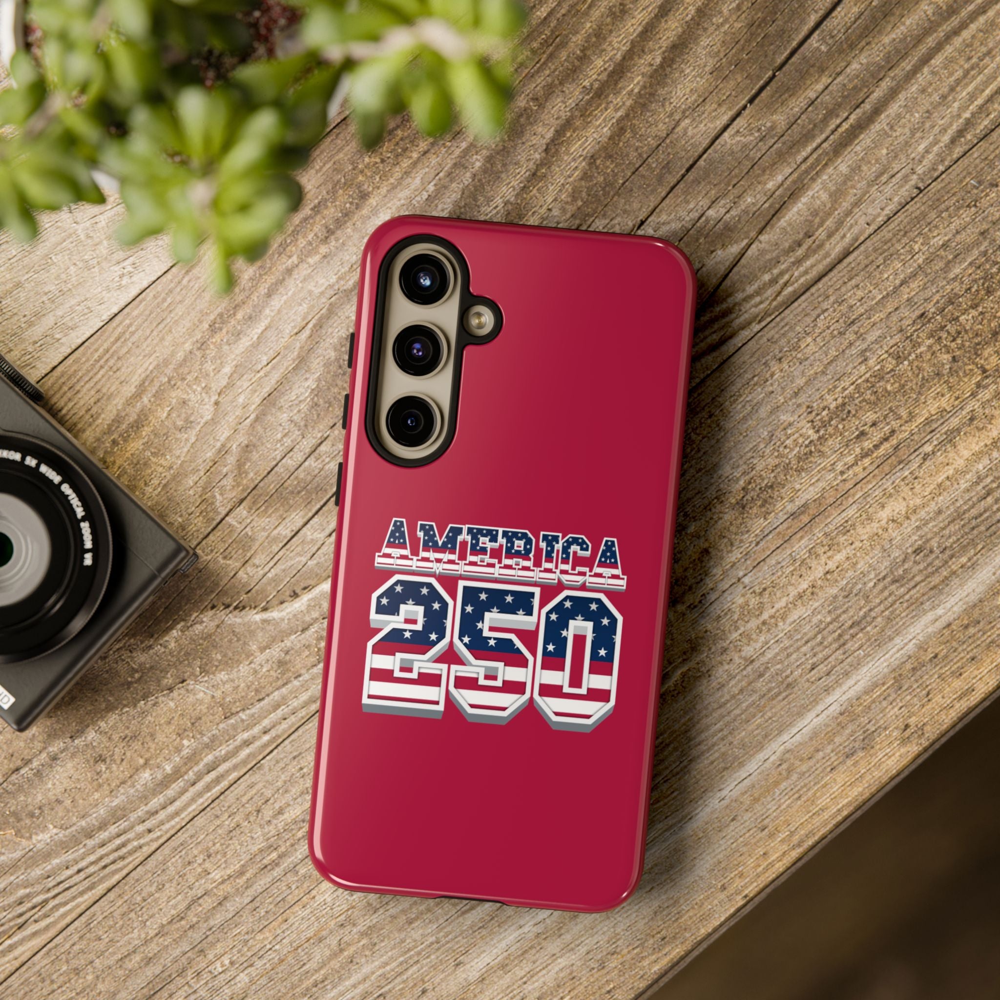 RED America250 Phone Case — Patriotic USA Flag Design