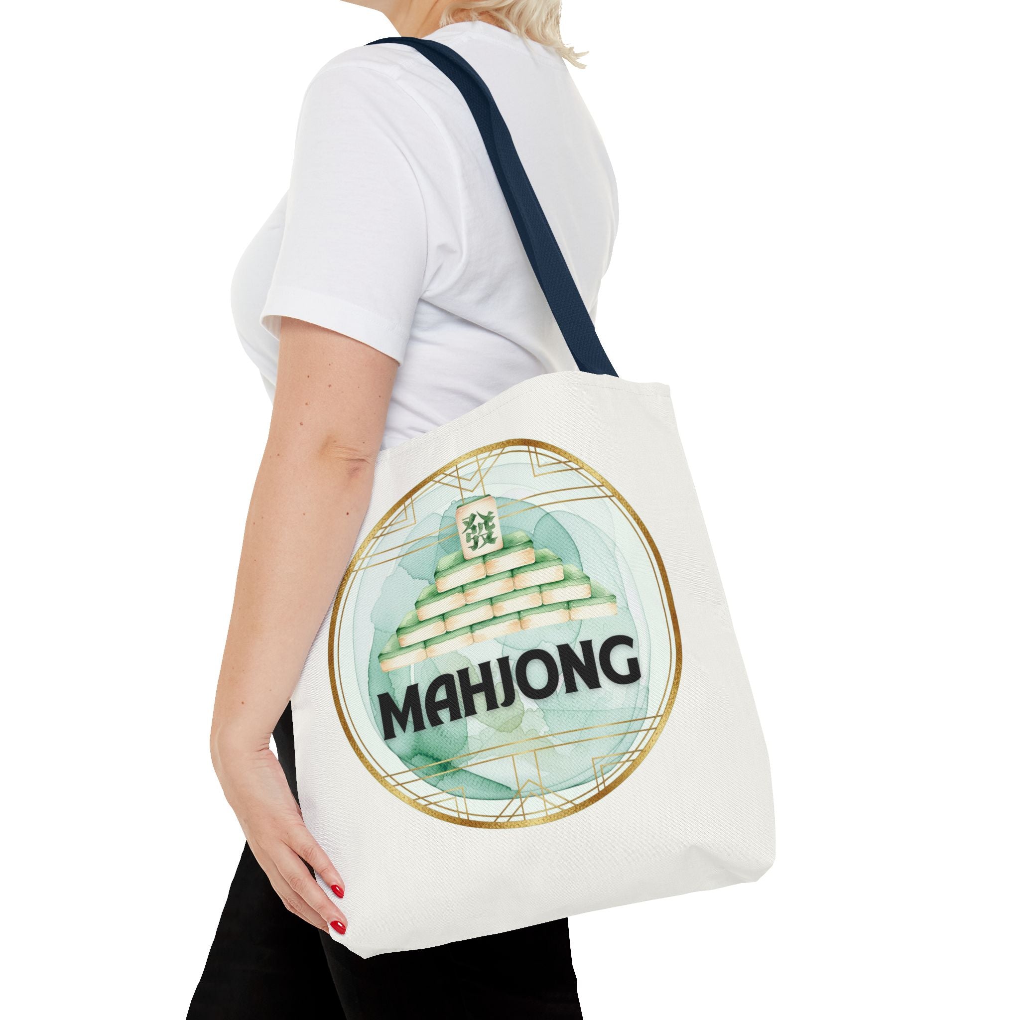 Mahjong Tote Bag — Mahjong Tile Pyramid Canvas Tote for Game Lovers