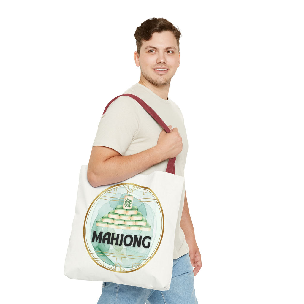 Mahjong Tote Bag — Mahjong Tile Pyramid Canvas Tote for Game Lovers