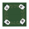 Mahjong Tile Tablecloth – Green Chinese Mahjong Game Night Table Cover