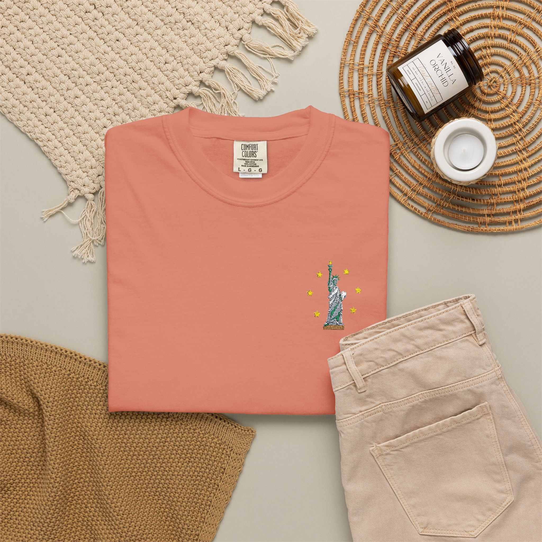 Give me Liberty - Embroidered T-Shirt