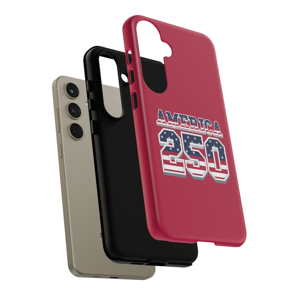 RED America250 Phone Case — Patriotic USA Flag Design