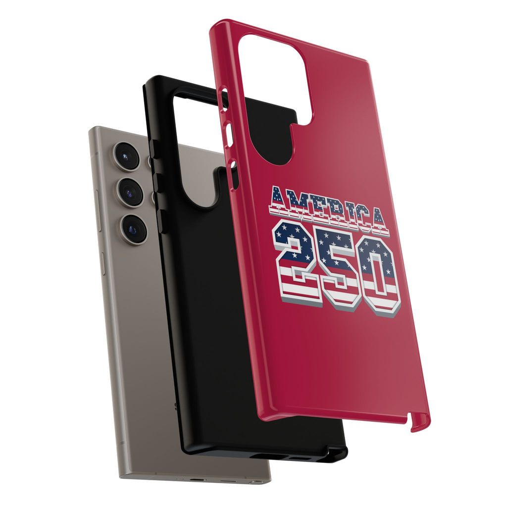 RED America250 Phone Case — Patriotic USA Flag Design